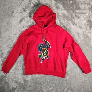 H&M Hoodie Men's‎ Large Red Dragon Jacket